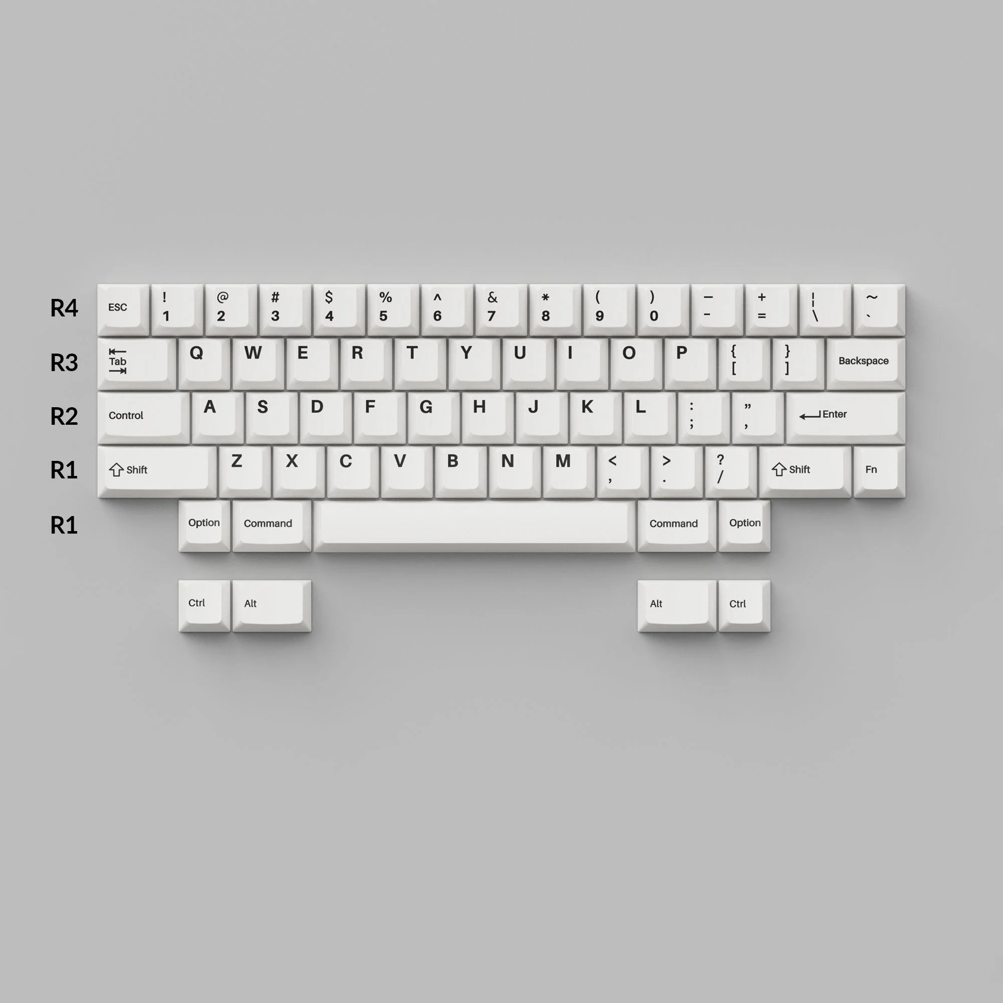 Cherry Profile Double - Shot PBT Full Set Keycaps - Black on White - Bow - Image 4