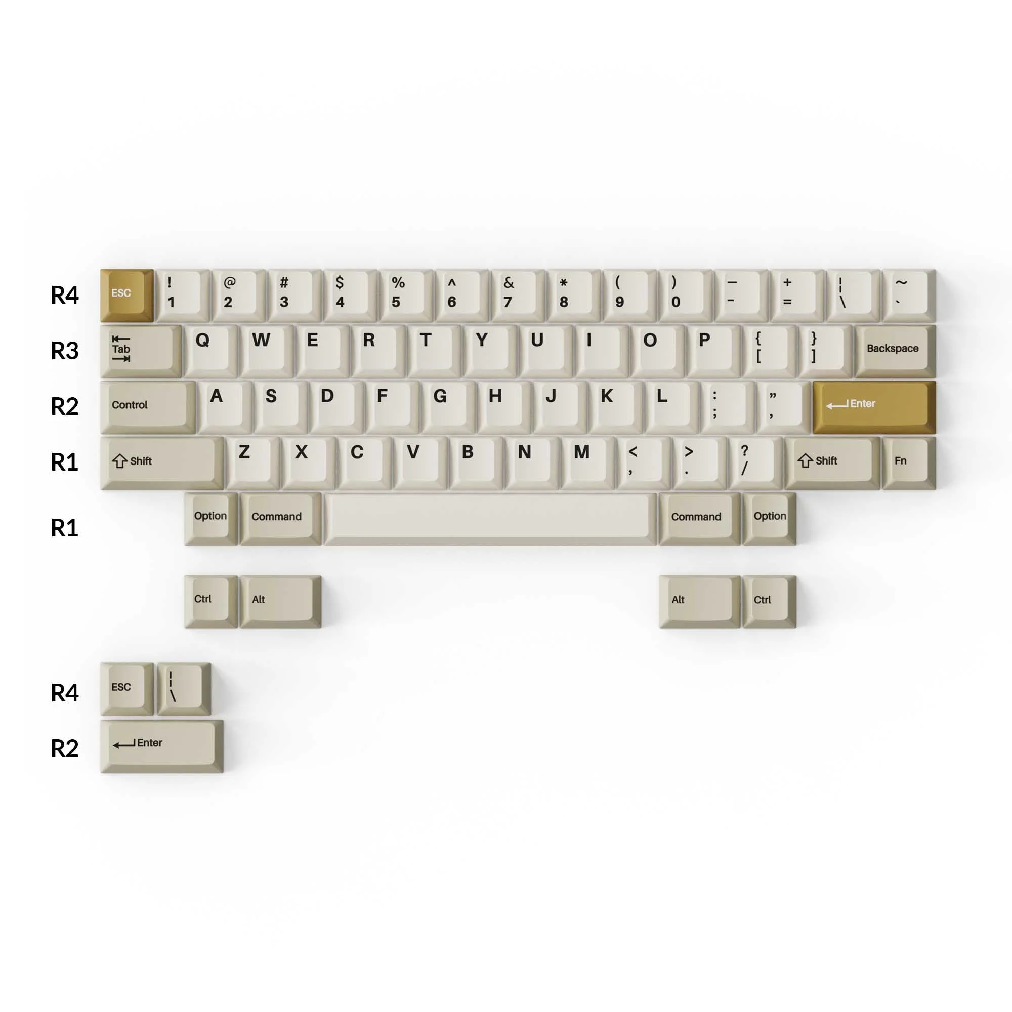 Cherry Profile Double - Shot PBT Full Set Keycaps - Camel - Image 3