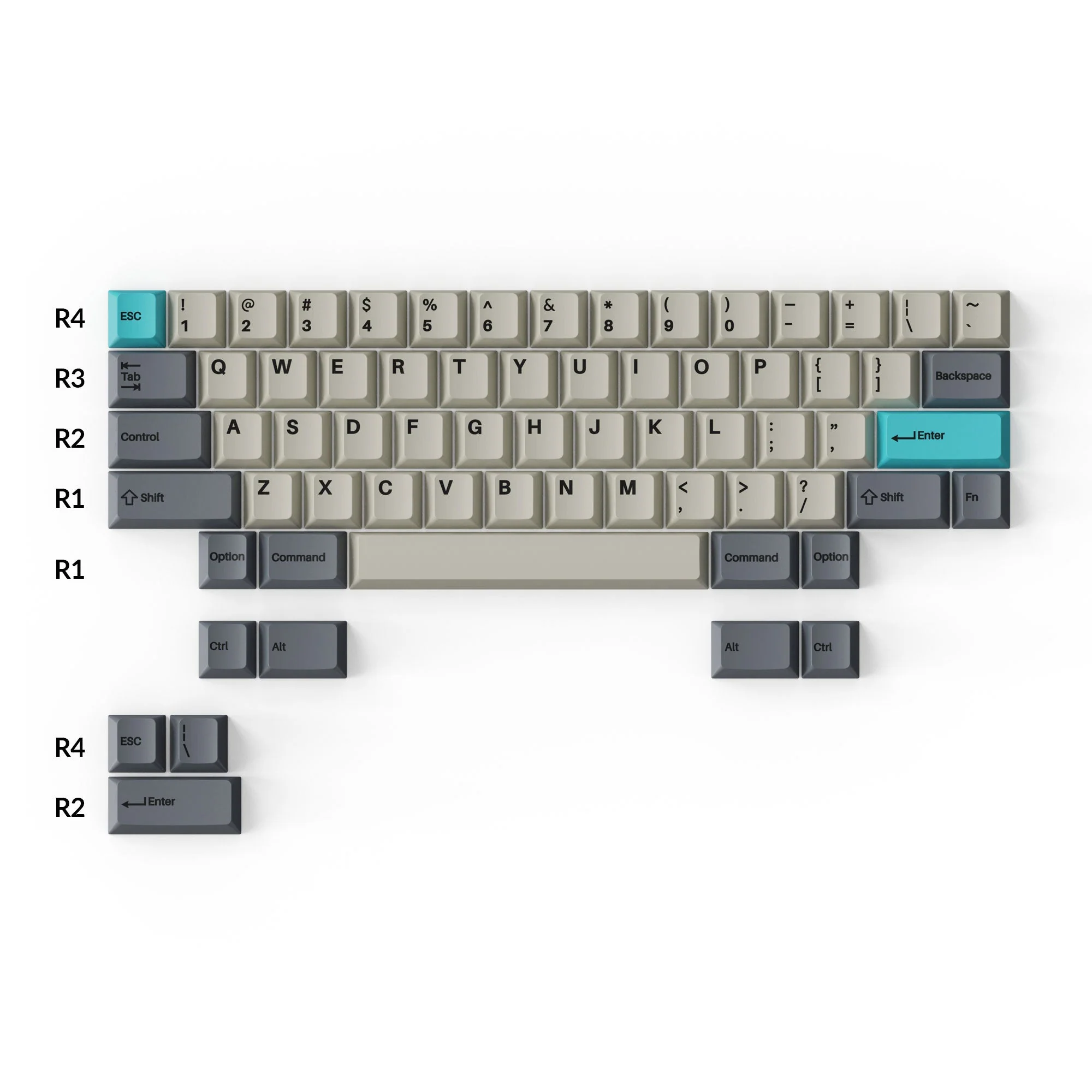 Cherry Profile Double - Shot PBT Full Set Keycaps - Dolch Blue - Image 3