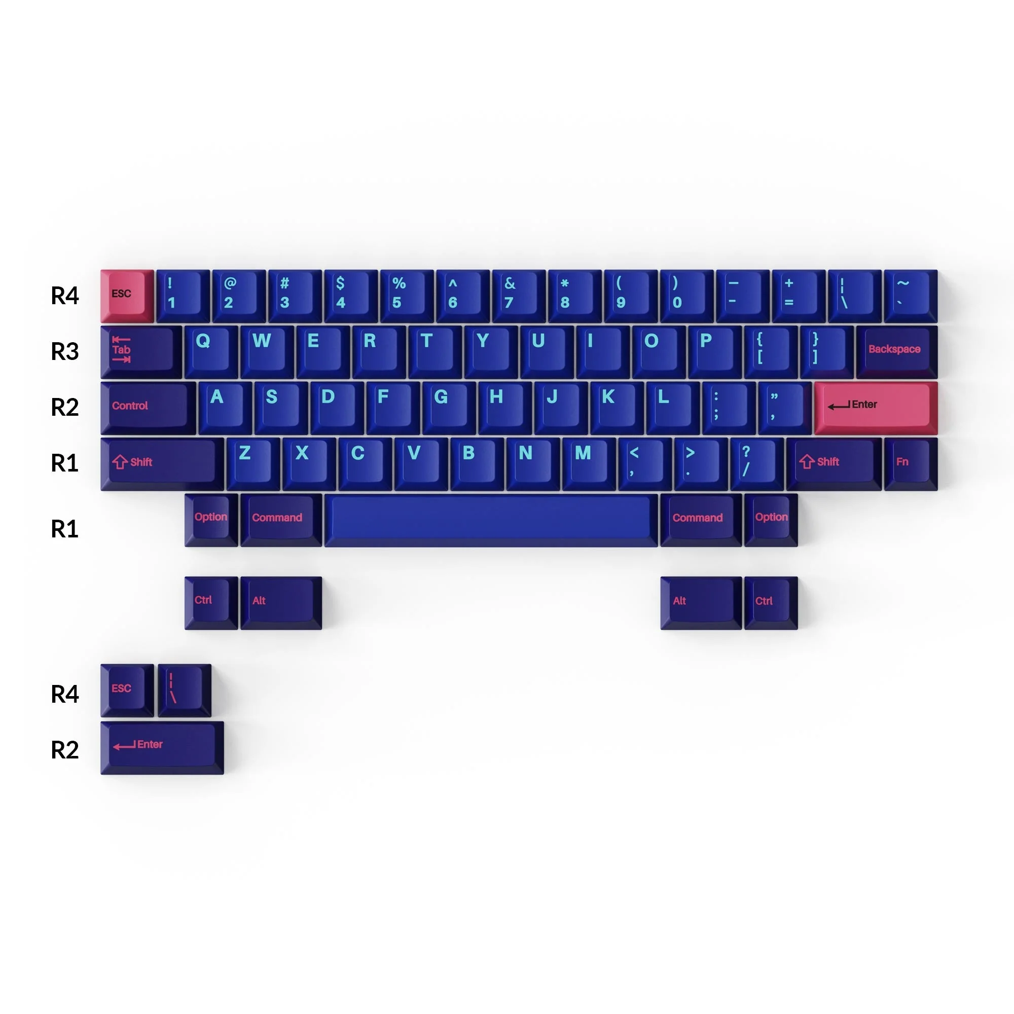 Cherry Profile Double - Shot PBT Full Set Keycaps - Player - Image 3