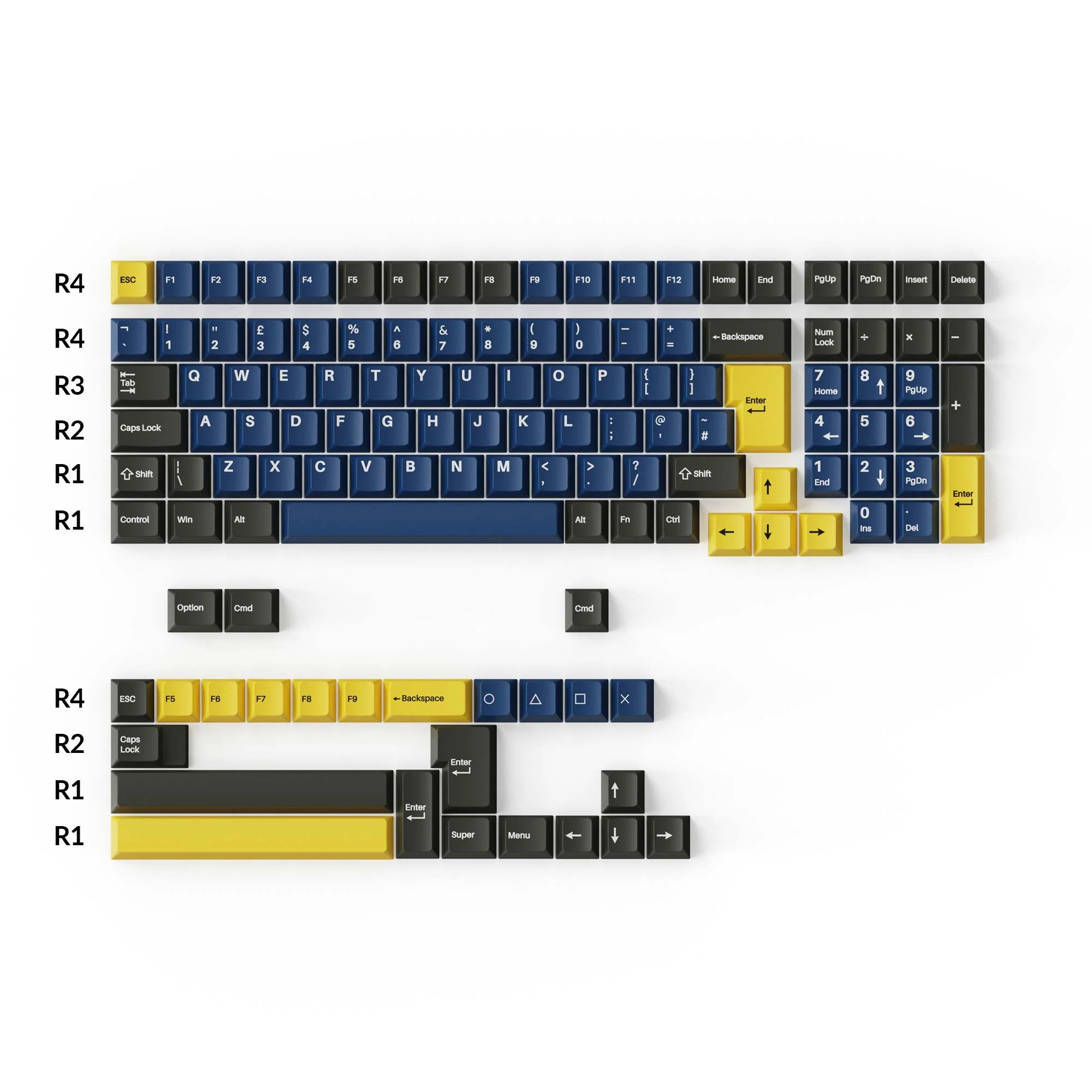 Cherry Profile Double-Shot PBT Full Set Keycaps - Royal - Image 5