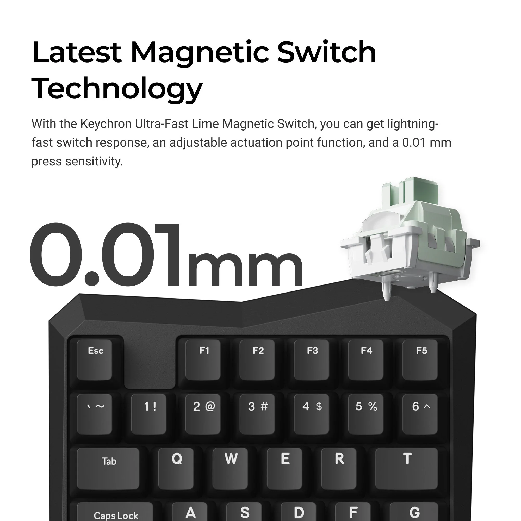 Keychron C0 HE One Handed Magnetic Switch Gaming Keyboard - Image 2
