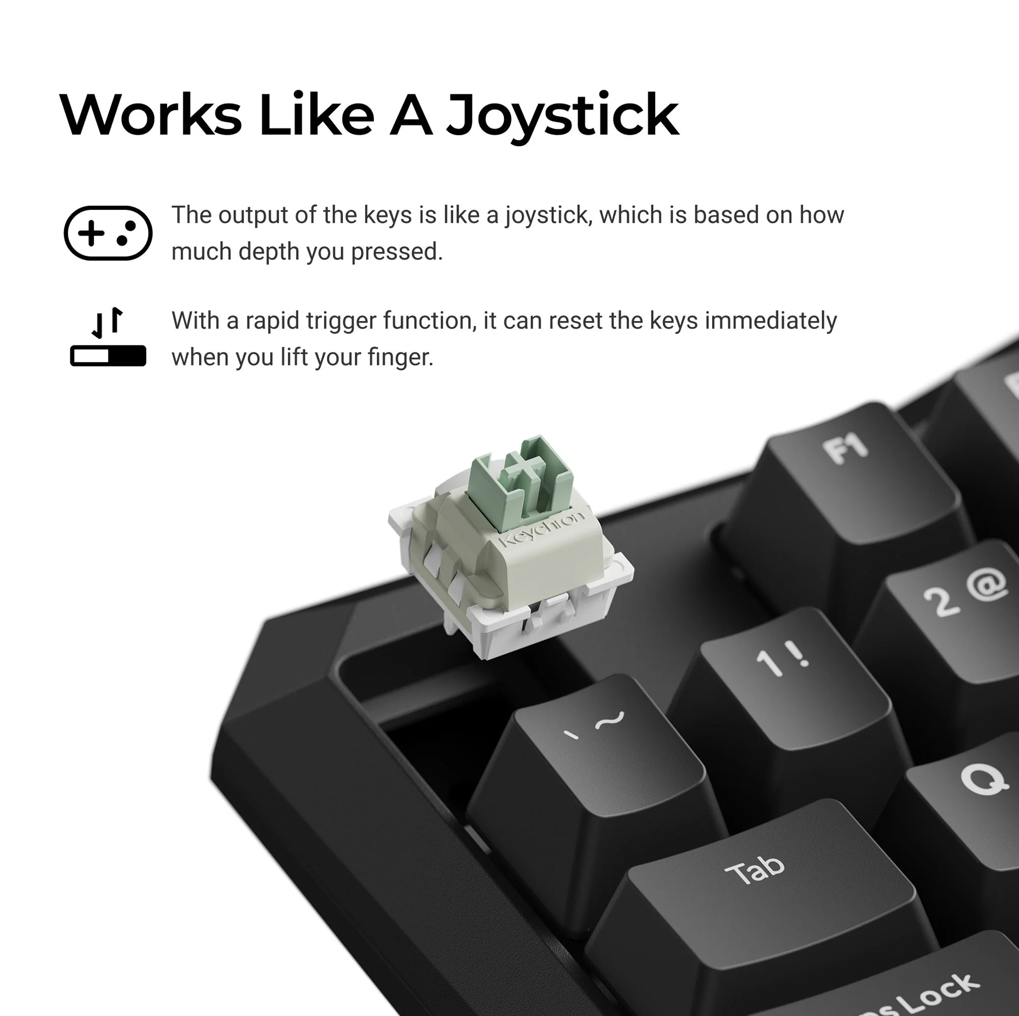 Keychron C0 HE One Handed Magnetic Switch Gaming Keyboard - Image 3