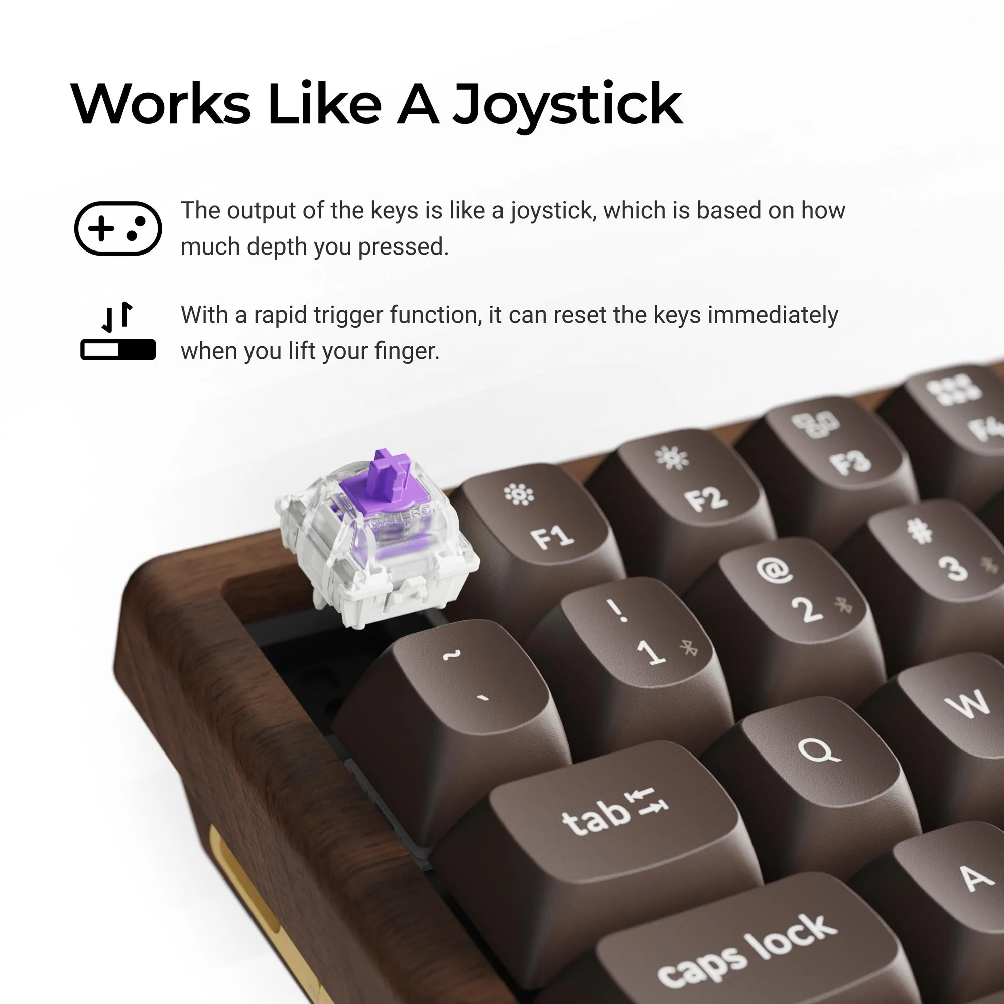 Keychron K2 HE Wireless Magnetic Switch Custom Keyboard - All-Wood Special Edition - Image 3