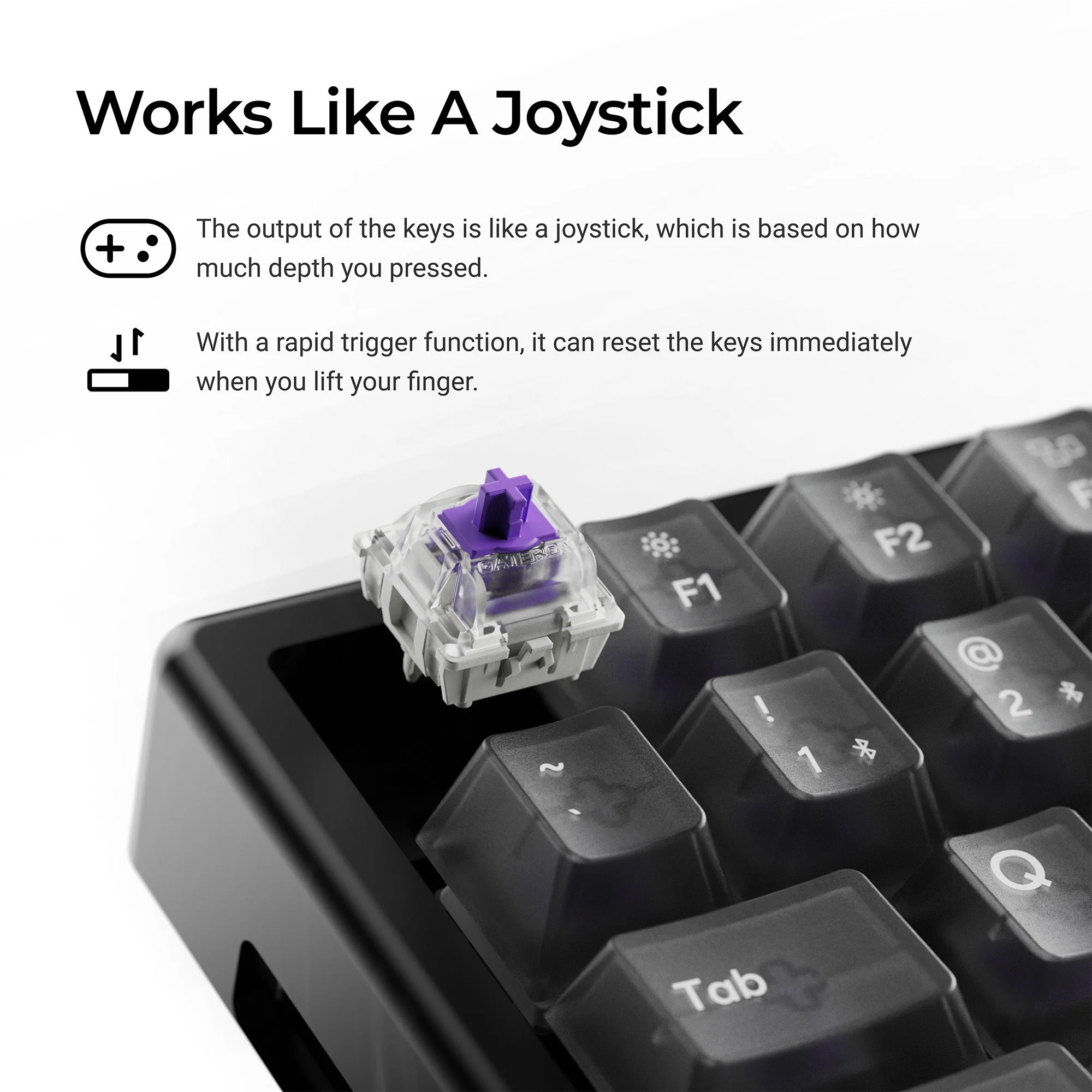 Keychron K2 HE Wireless Magnetic Switch Custom Keyboard - Resin Edition - Image 3