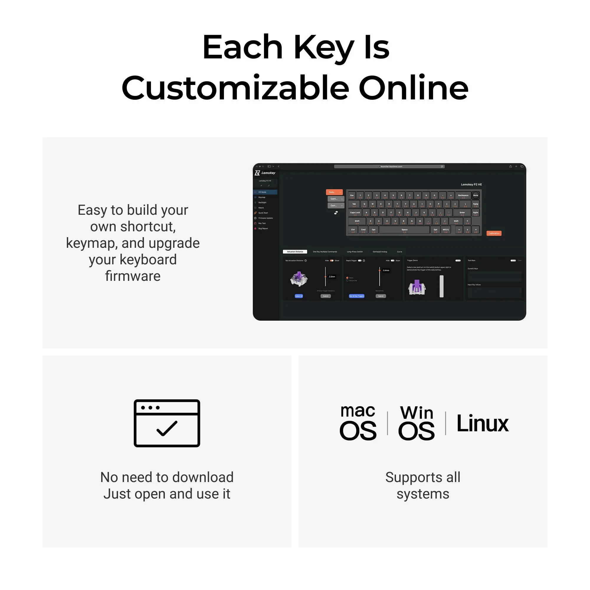 Lemokey P2 HE Wireless Magnetic Switch Custom Gaming Keyboard - Image 6
