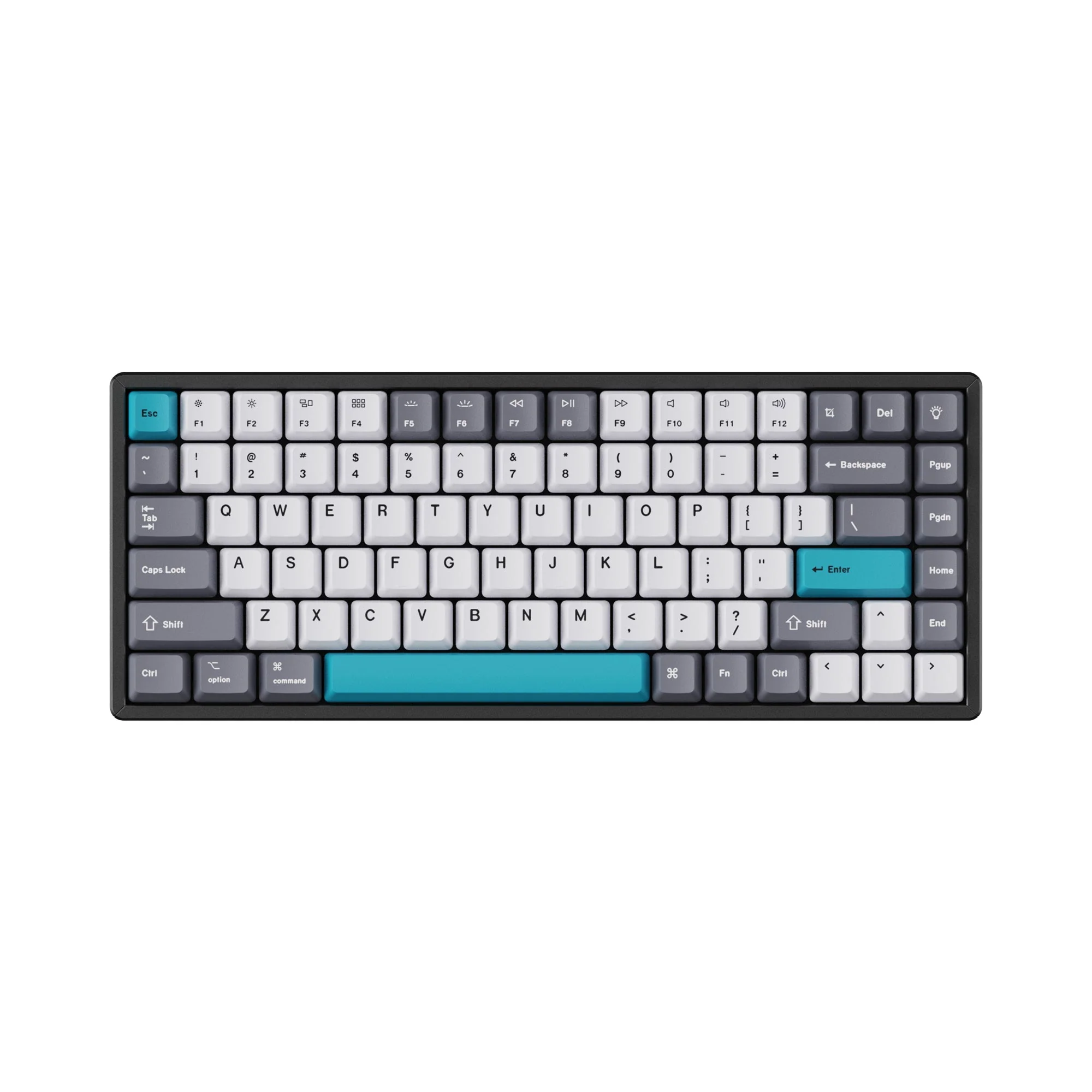 OEM Dye-Sub PBT Keycap Set - Grey White Blue - Image 3